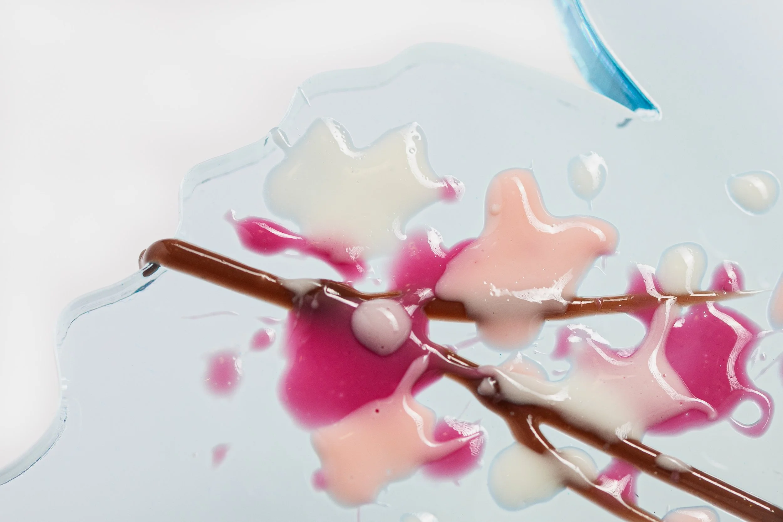 Miniature blue soft resin butterfly art featuring cherry blossoms representing the community affected by the Washington, D.C. mass shooting