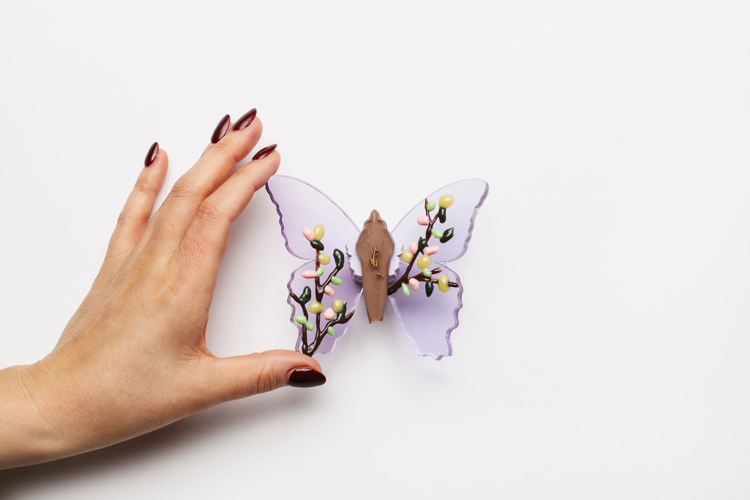 Miniature soft resin butterfly art representing the community affected by the Thousand Oaks, CA mass shooting