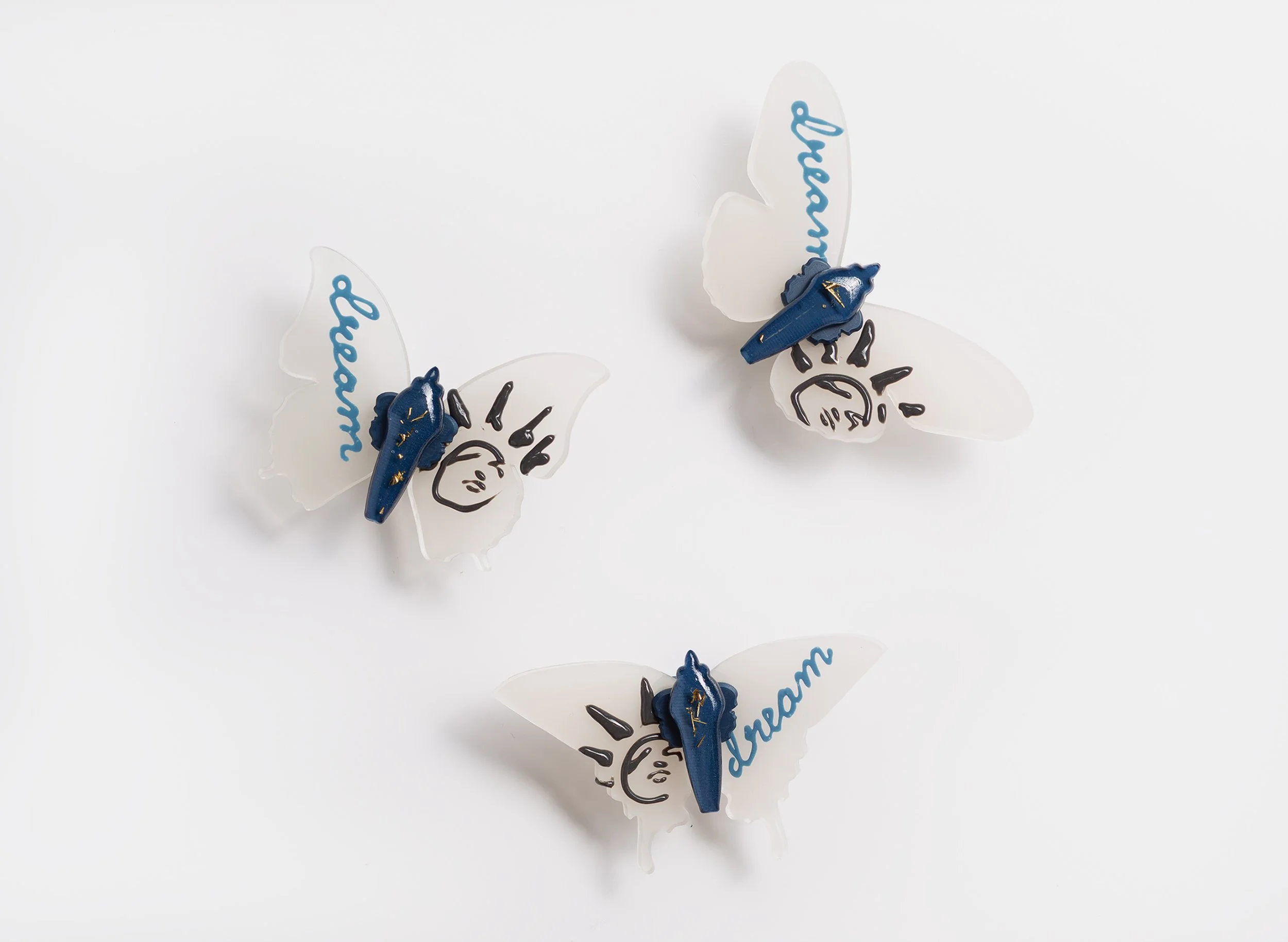 Miniature soft resin butterfly art representing the community affected by the American Civic Association mass shooting in Binghamton, NY