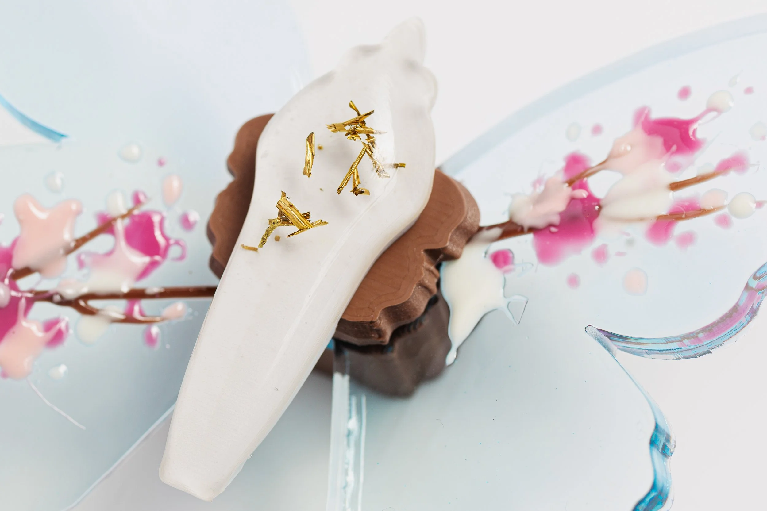 Miniature blue soft resin butterfly art featuring cherry blossoms representing the community affected by the Washington, D.C. mass shooting