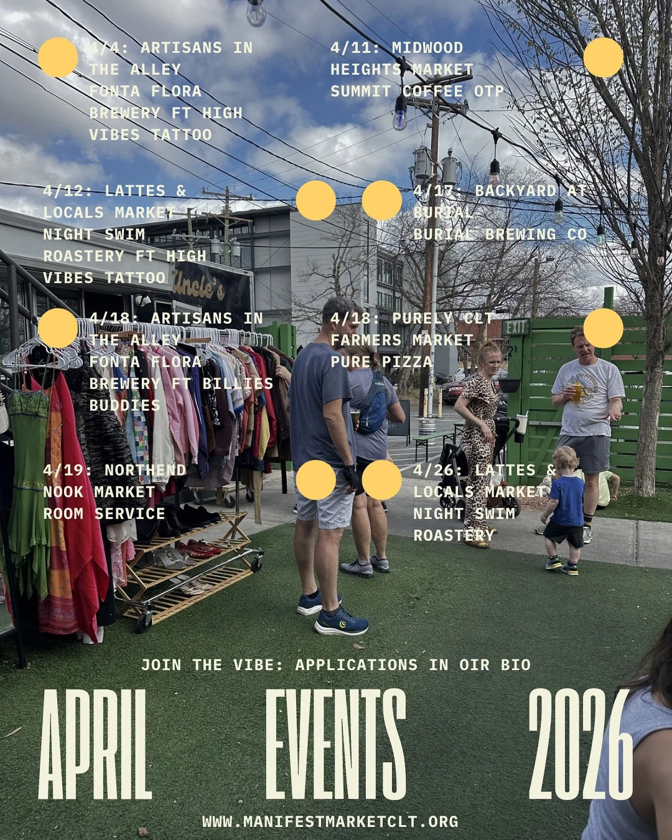 🌷✨ april is looking real cute ✨🌷

longer days, warmer weather, and a full lineup of markets to fill your calendar with local love 💛

we&rsquo;ve got coffee mornings, brewery hangs, art nights, and all the small biz magic you&rsquo;ve been waiting 