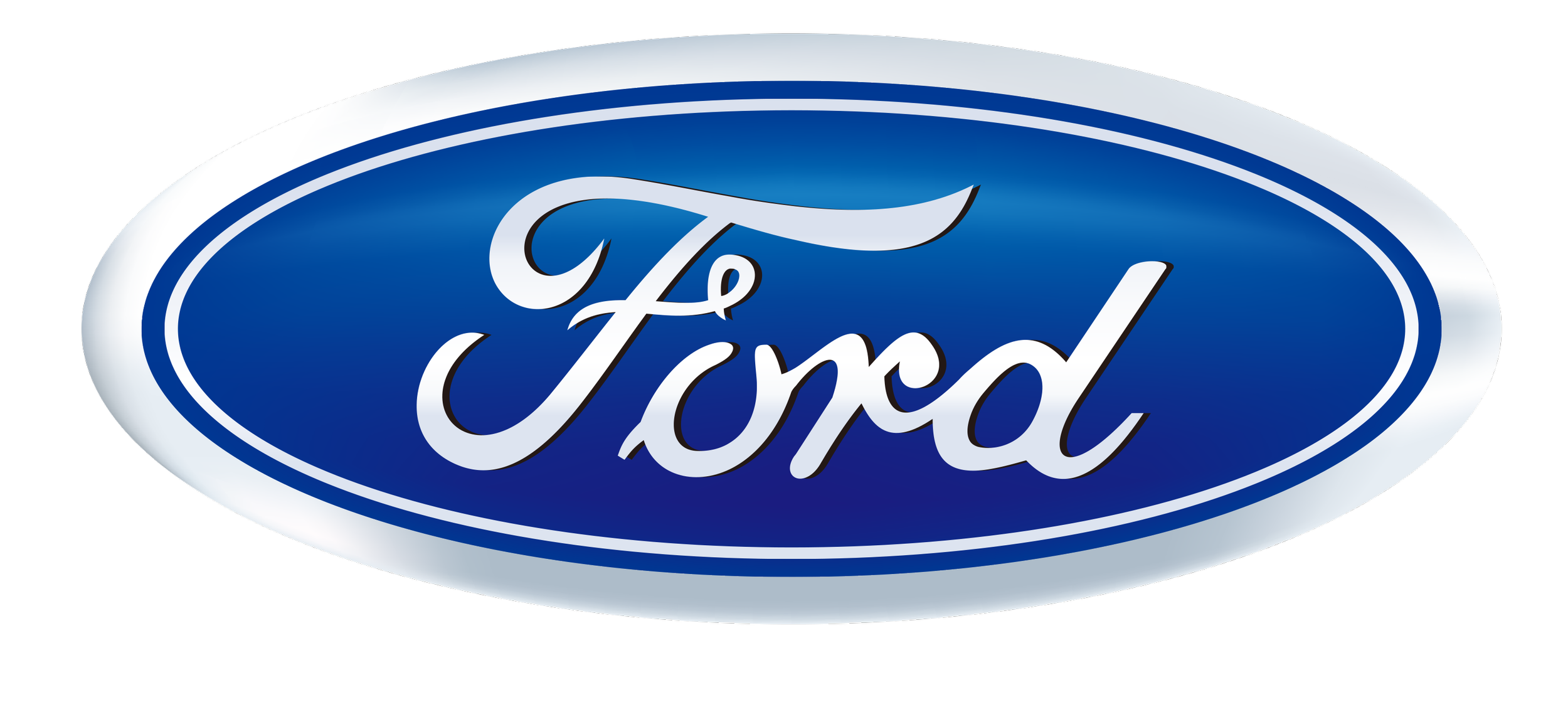 Ford logo with blue oval background and white text.