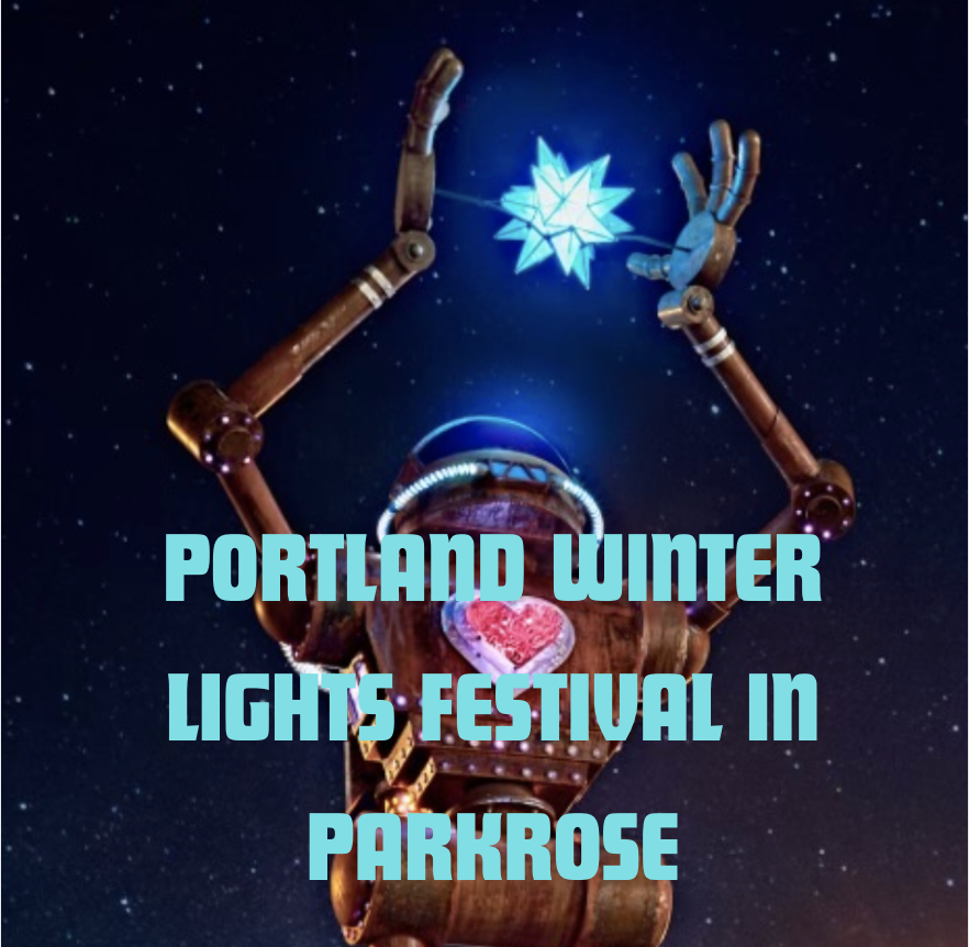 Portland Winter Lights Festival Statue in Parkrose!