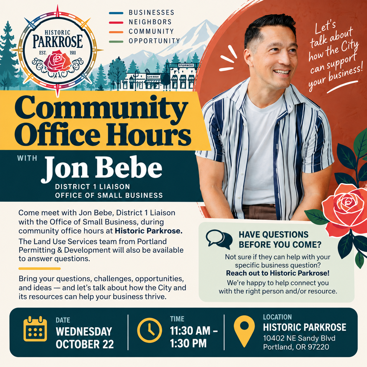 District 1 Office Hours @ Historic Parkrose
