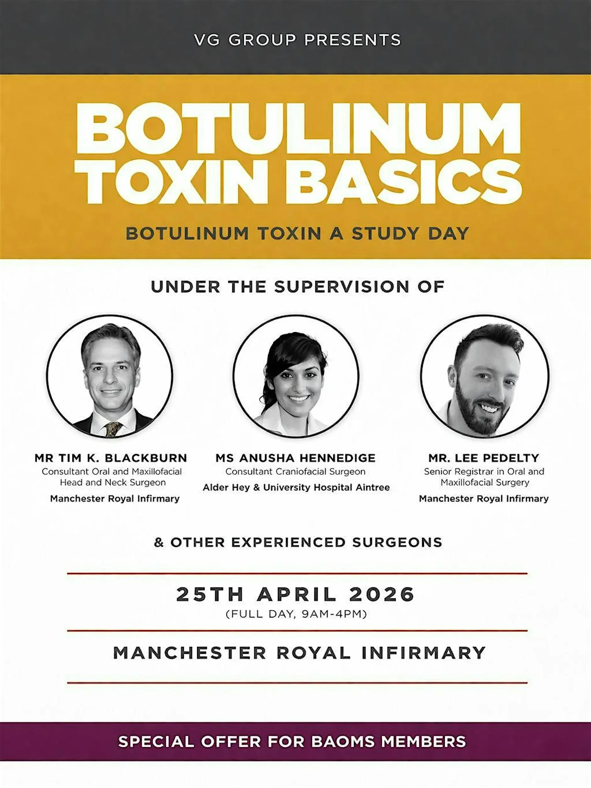 Botulinum Toxin Course for Maxillofacial Trainees