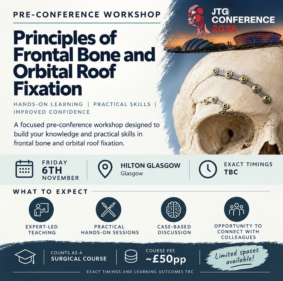 Pre-Conference Workshop: Principles of Frontal Bone and Orbital Roof Fixation