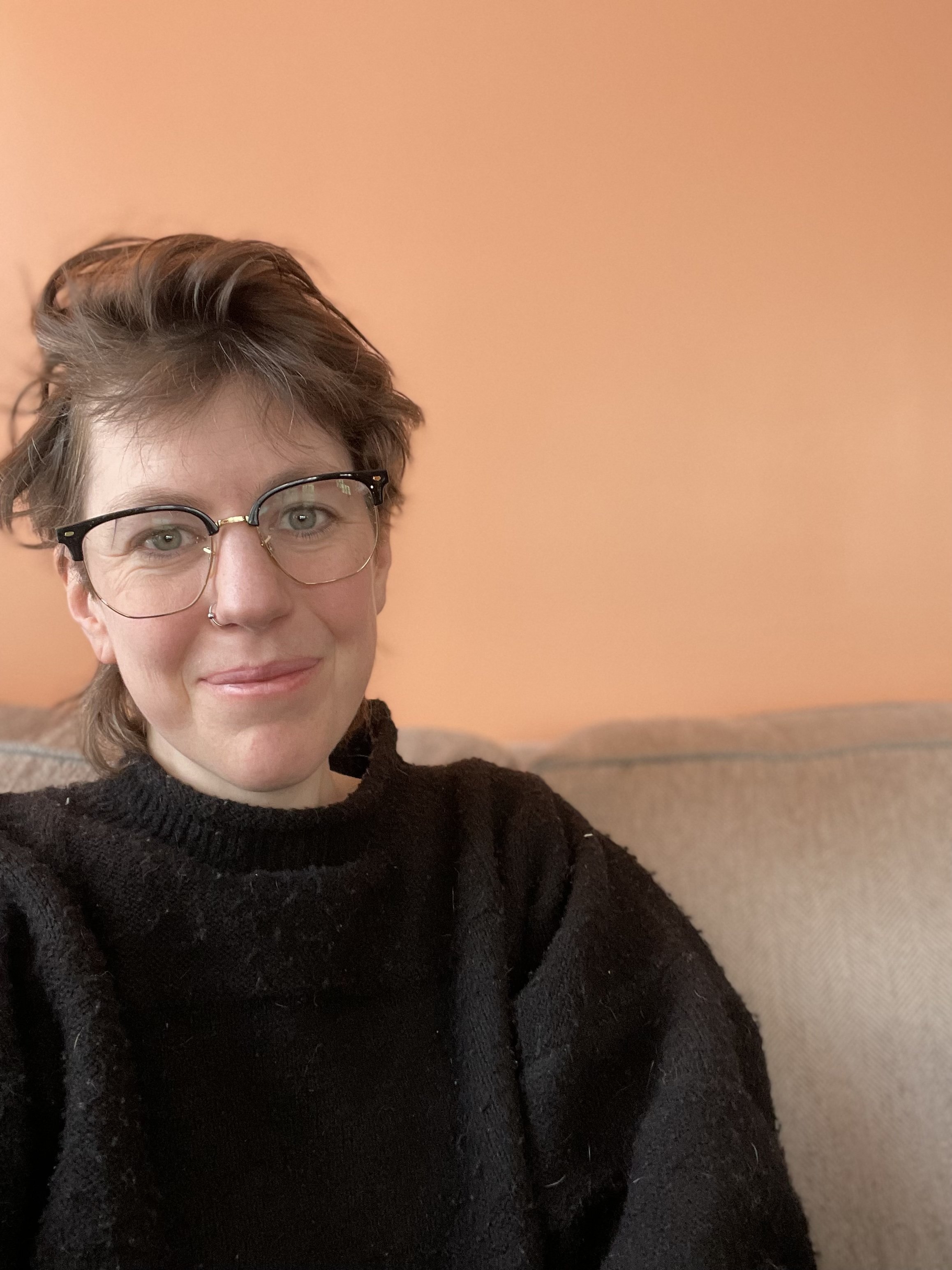 Audrey Kiely, couple therapist in Vermont, looking at the camera and smiling