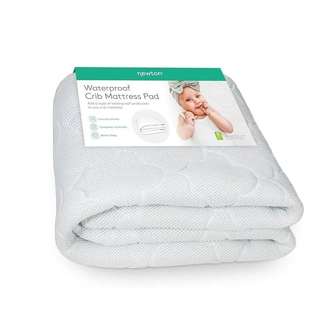 Newton Baby Waterproof Crib Mattress Pad | Ultra-Breathable Quilted Layer for Comfort & Universal Fitted Skirt for Secure Fit | Machine Washable | Crib Mattress Protector Pad Waterproof, 1 Pack $79.99