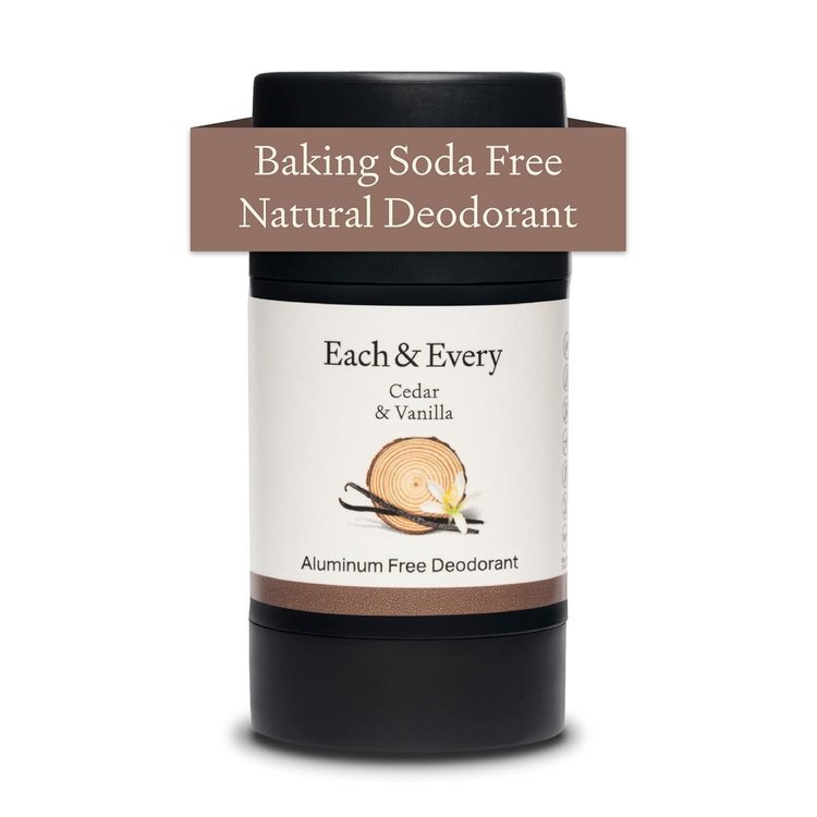 Each & Every All Natural Deodorant for Women & Men - Sensitive Skin, Plant-Based, Baking Soda & Aluminum-Free Deodorant - Clean Long Lasting 24 Hr Odor Control - Cedar & Vanilla Travel Size, 2.5oz $20.00