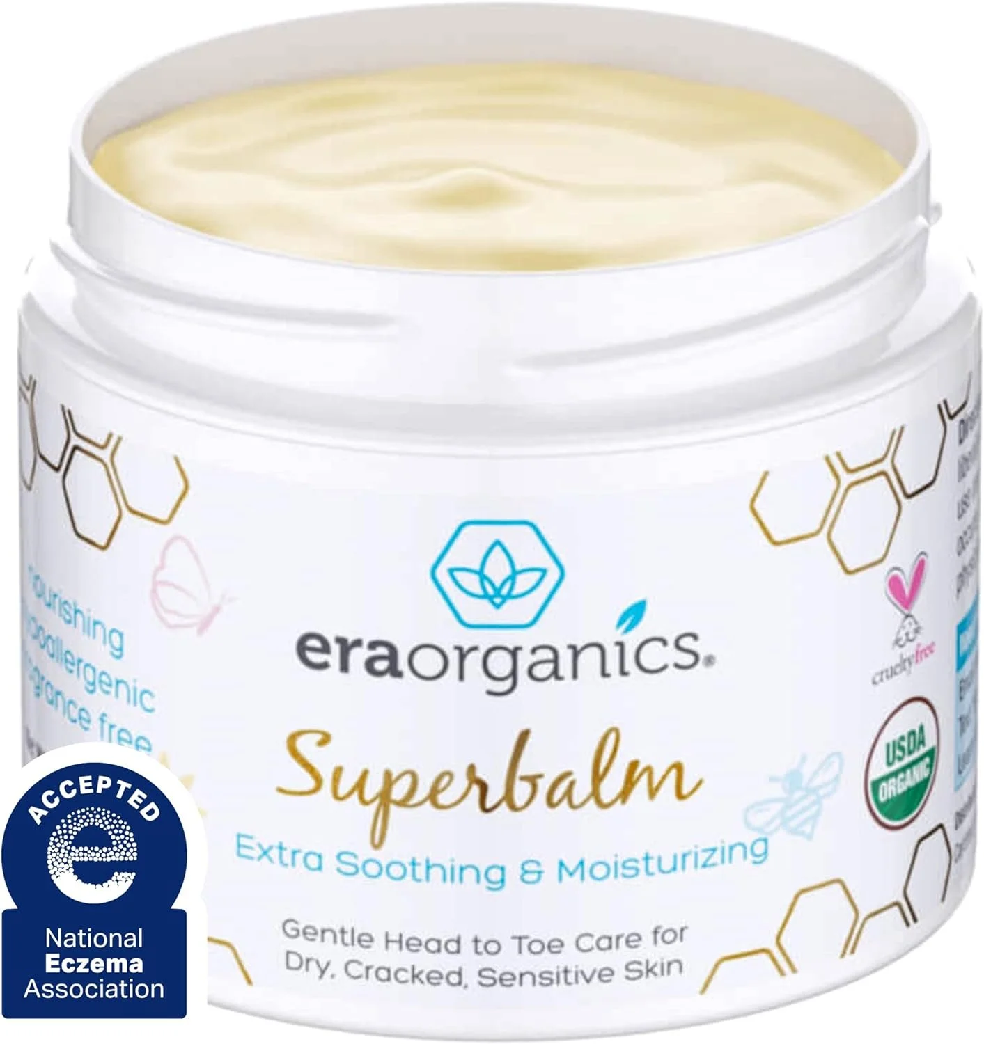 Era Organics Healing Ointment for Babies - USDA Certified Organic Natural Moisturizer Gentle on Sensitive Skin Prone To Baby Eczema, Cradle Cap (Infant Seborrheic Dermatitis), Rashes, Hives and More $14.99