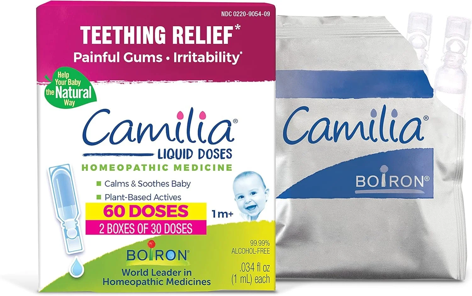 Boiron Camilia Teething Drops for Daytime and Nighttime Relief of Painful or Swollen Gums and Irritability in Babies - 30 Count $10.23