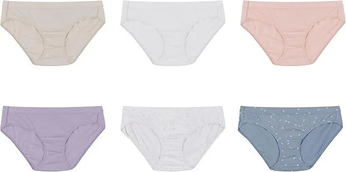 Hanes Women's Organic Cotton Panties Pack, ComfortSoft Underwear, 6-Pack (Colors May Vary) $15.97
