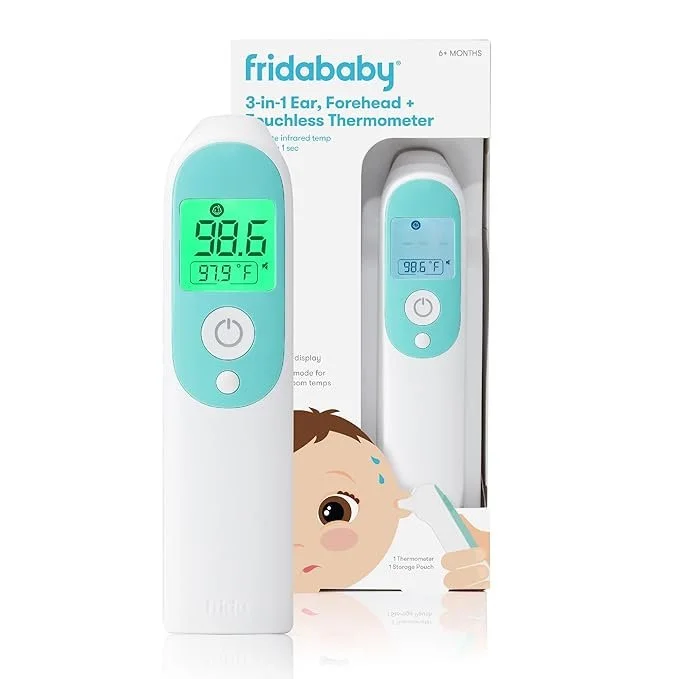 Frida Baby Thermometer, 3-in-1 Infrared Thermometer for Ear, Forehead & Touchless, FSA/ HSA Eligible Fever Thermometer for Baby, Infants ,Toddlers, Kids & Adults $39.97