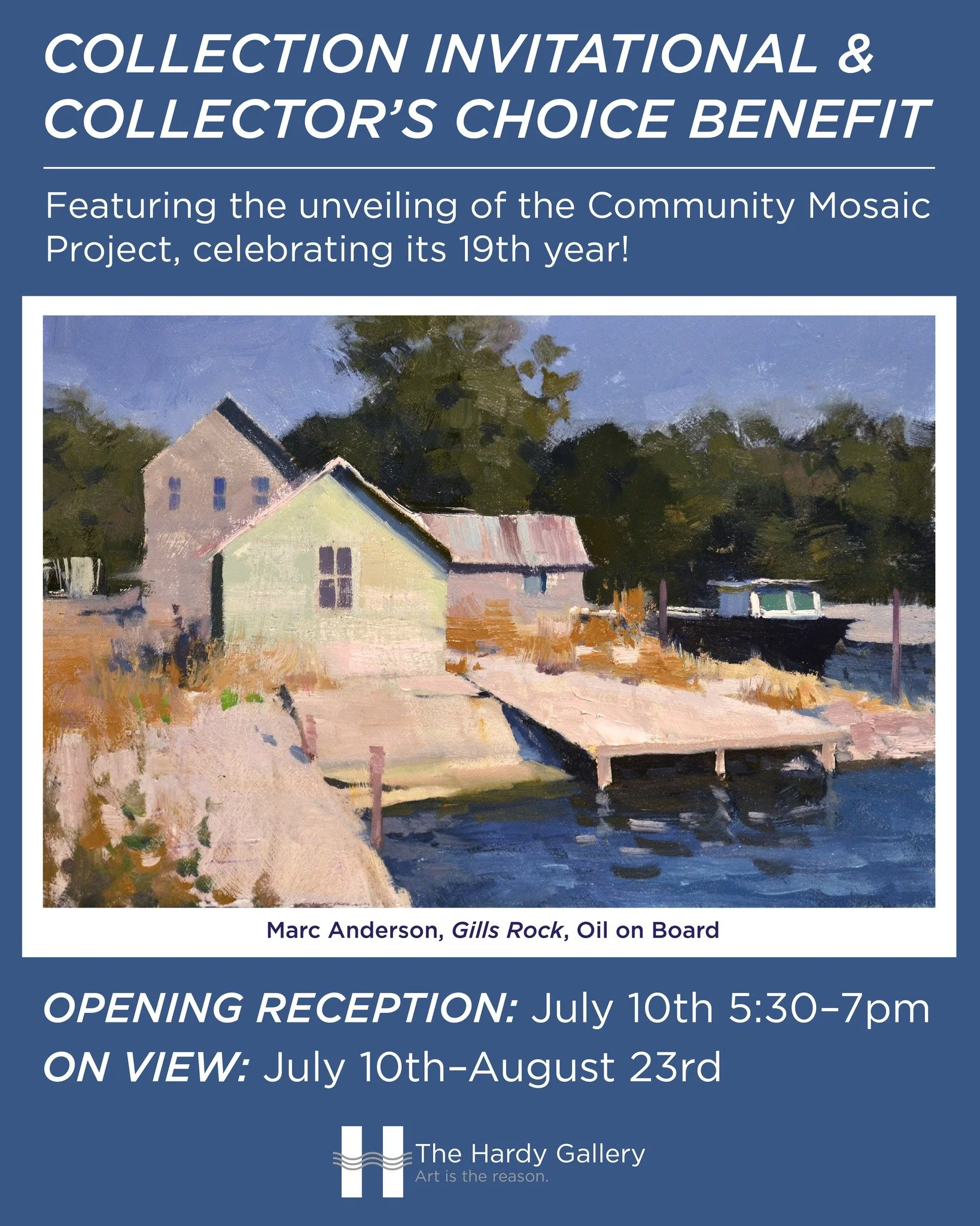 Join us this Friday, July 10th 5:30-7pm for the Opening Reception for the Collection Invitational &amp; Collector&rsquo;s Choice Benefit! This annual exhibition features work by more than forty established local and regional artists. This is an excel