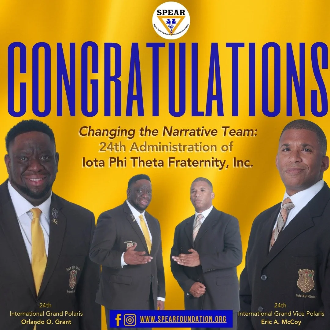 🌟 Congratulations, Orlando O. Grant &amp; Eric A. McCoy &ndash; 24th International Grand Polaris and 24th International Grand Vice-Polaris of Iota Phi Theta Fraternity, Inc. 🌟

The SPEAR Foundation proudly celebrates the election of Orlando O. Gran