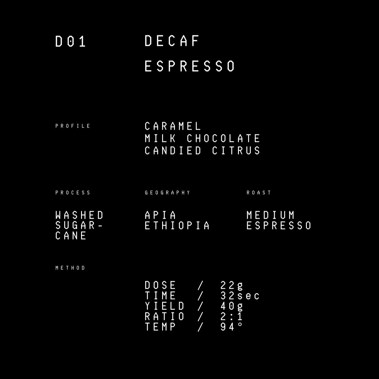 decaf espresso