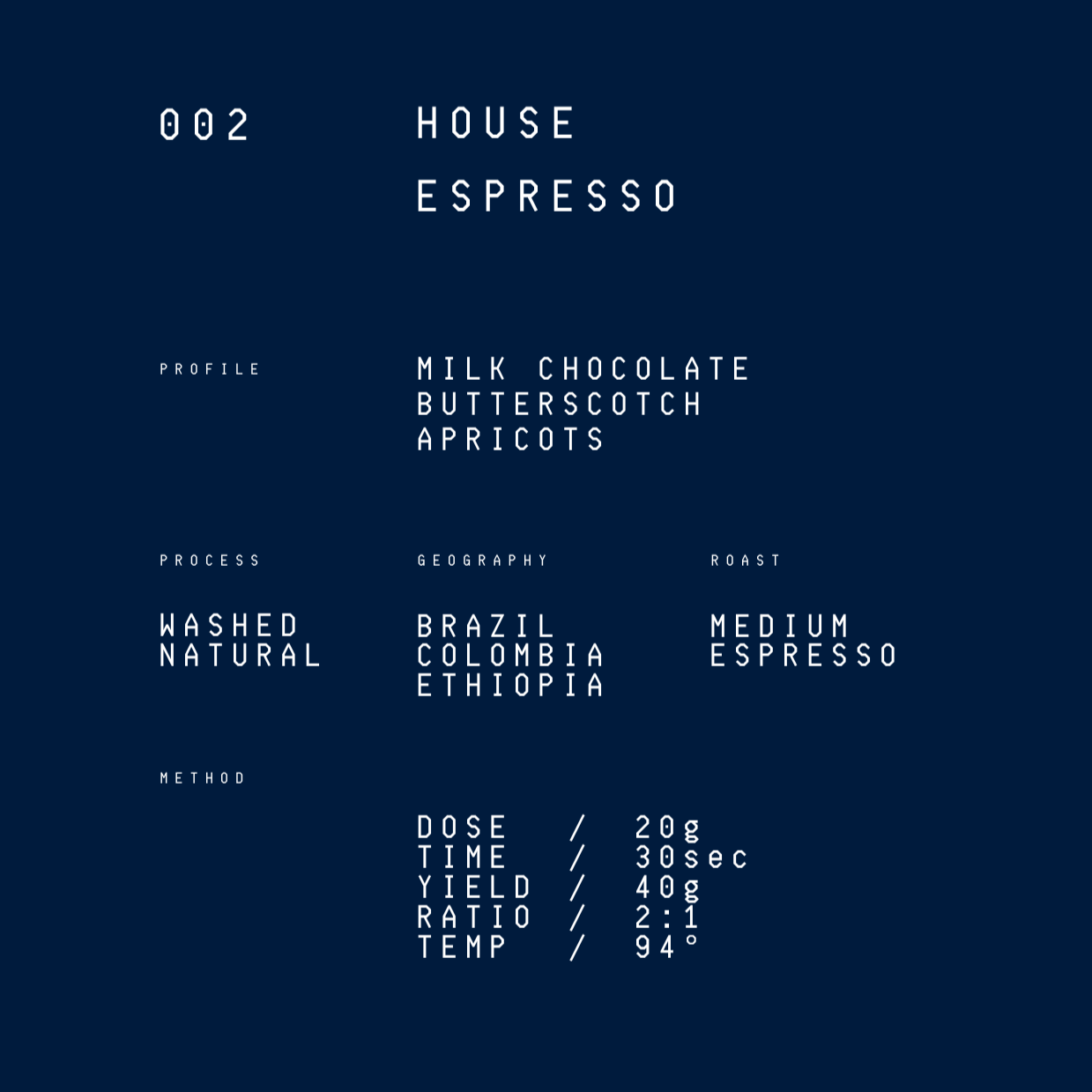 house espresso