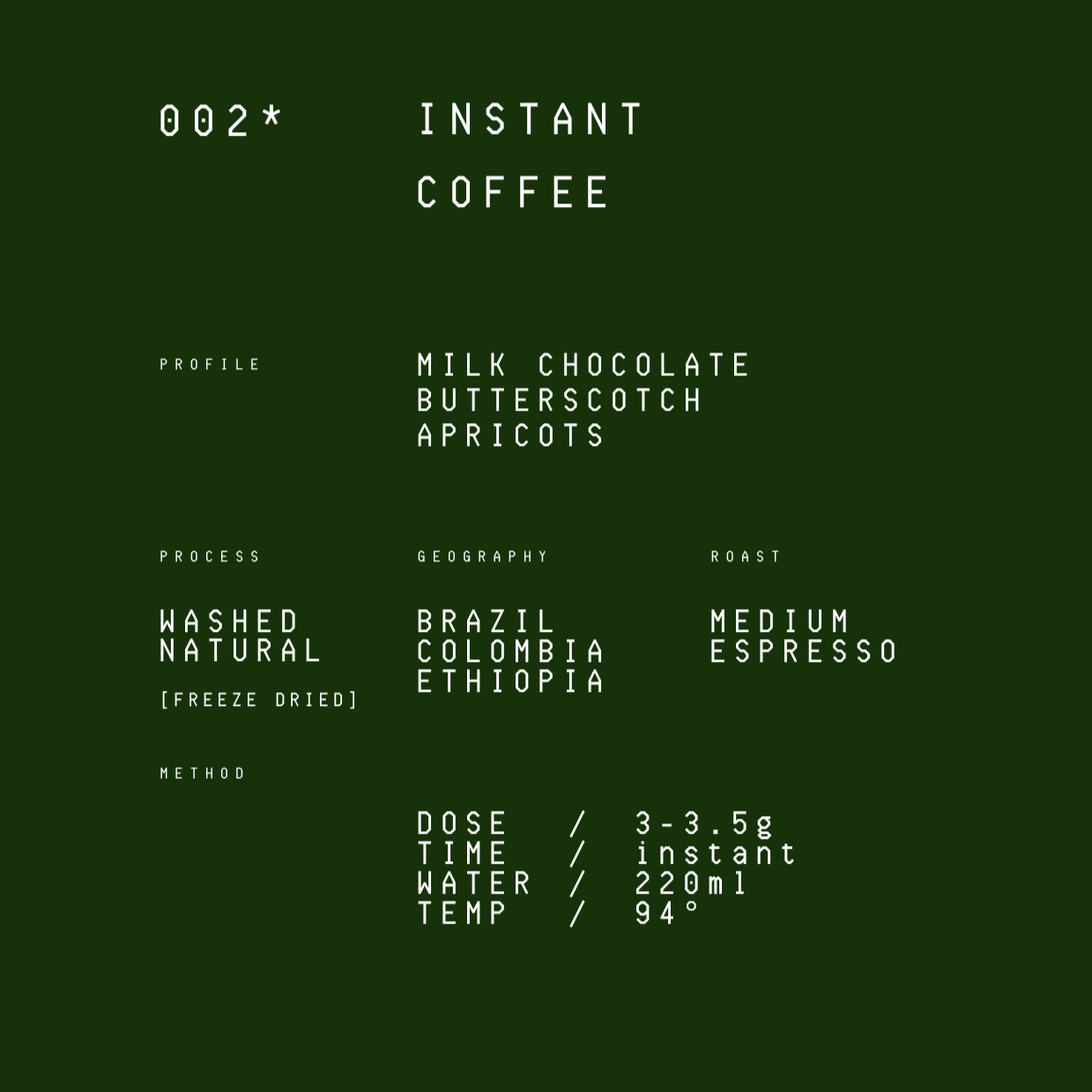 instant coffee