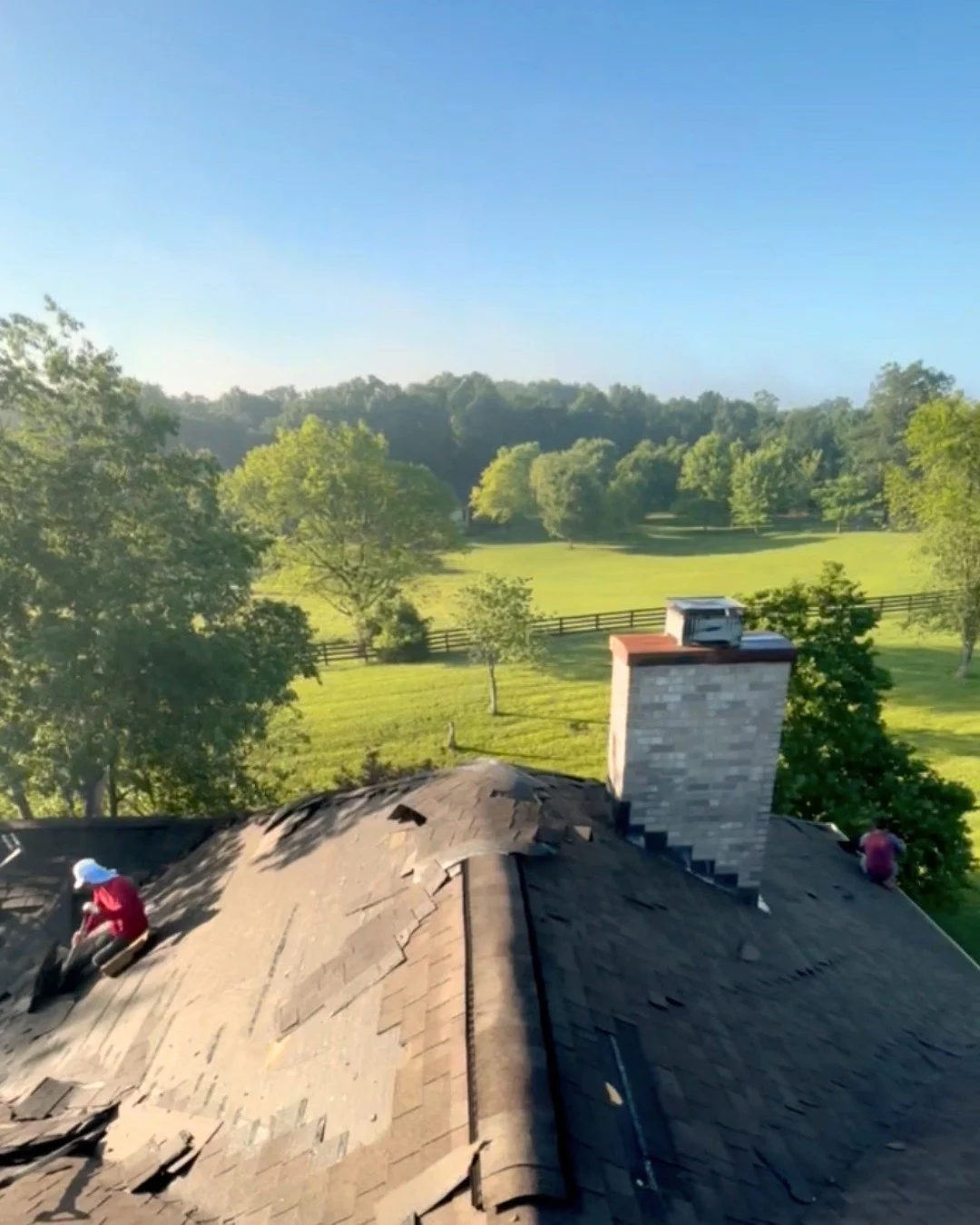 So pretty you'd think it's fake.

But this is just another day for us. The views change - some roofs overlook fields, some overlook neighborhoods, some give you the whole city. But what doesn't change is the work. 

Every roof matters. Every detail c