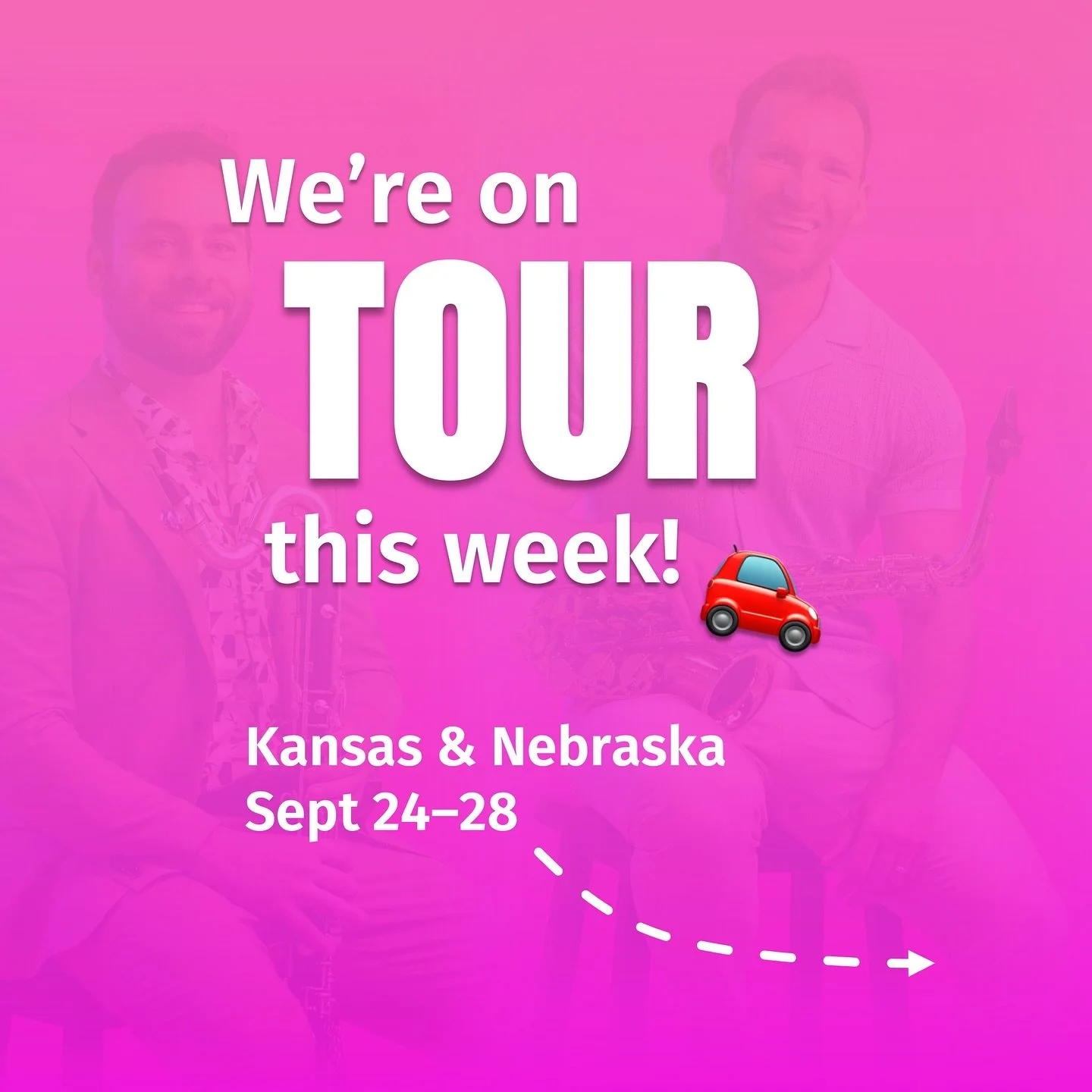 We&rsquo;re hitting the road this week for our Kansas &amp; Nebraska tour!

Catch us TONIGHT at 7 PM in Kansas with the QuVee Mock Masterclass Series @kansasstateuniversity , and again on Friday, Sept 26 at 7 PM in Nebraska with Arts for the Soul.

W