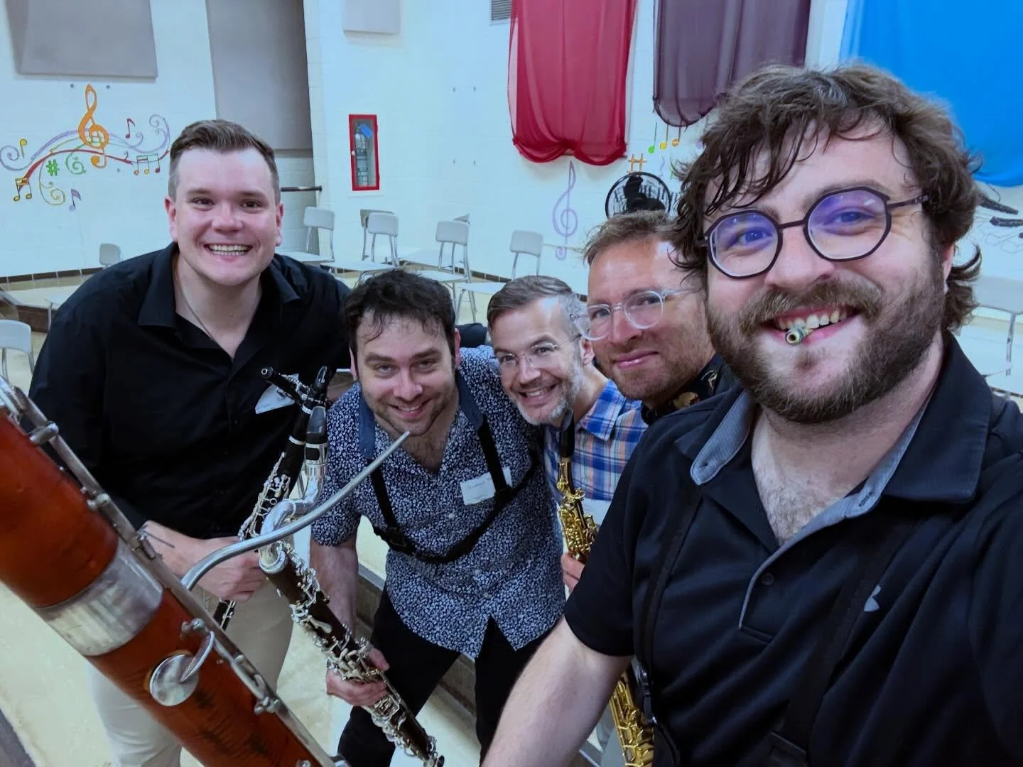 @theandyhudson is HERE!! 🔥🎶👏 We kicked off 10 days with the awesome Andy Hudson filling in on clarinet yesterday in Northern, MI while @karidionlandry is on maternity leave. We visited the @alpena_high_school band students along with giving a conc