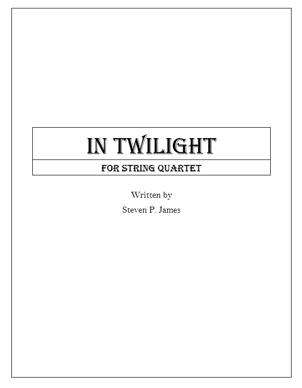 In Twilight Title Page.png