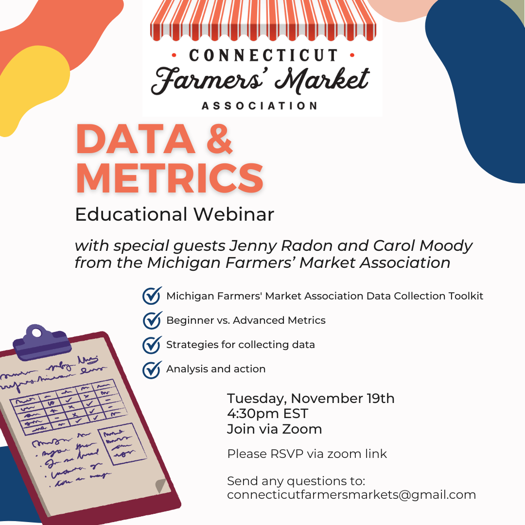 Data Collection Webinar Recap — Connecticut Farmers’ Market Association