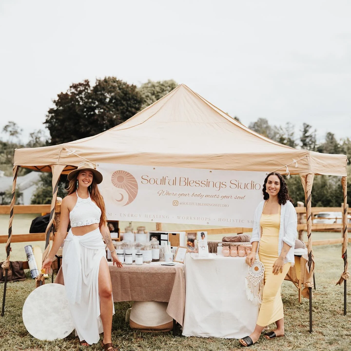 As the cold weather rolls in, I&rsquo;m reminiscing on a summer filled with community &amp; holistic care 🤍🔥 always grateful to serve the community along side my soul sister