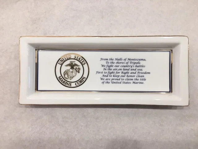 United States Marine Corp Ceramic Hymn Tray