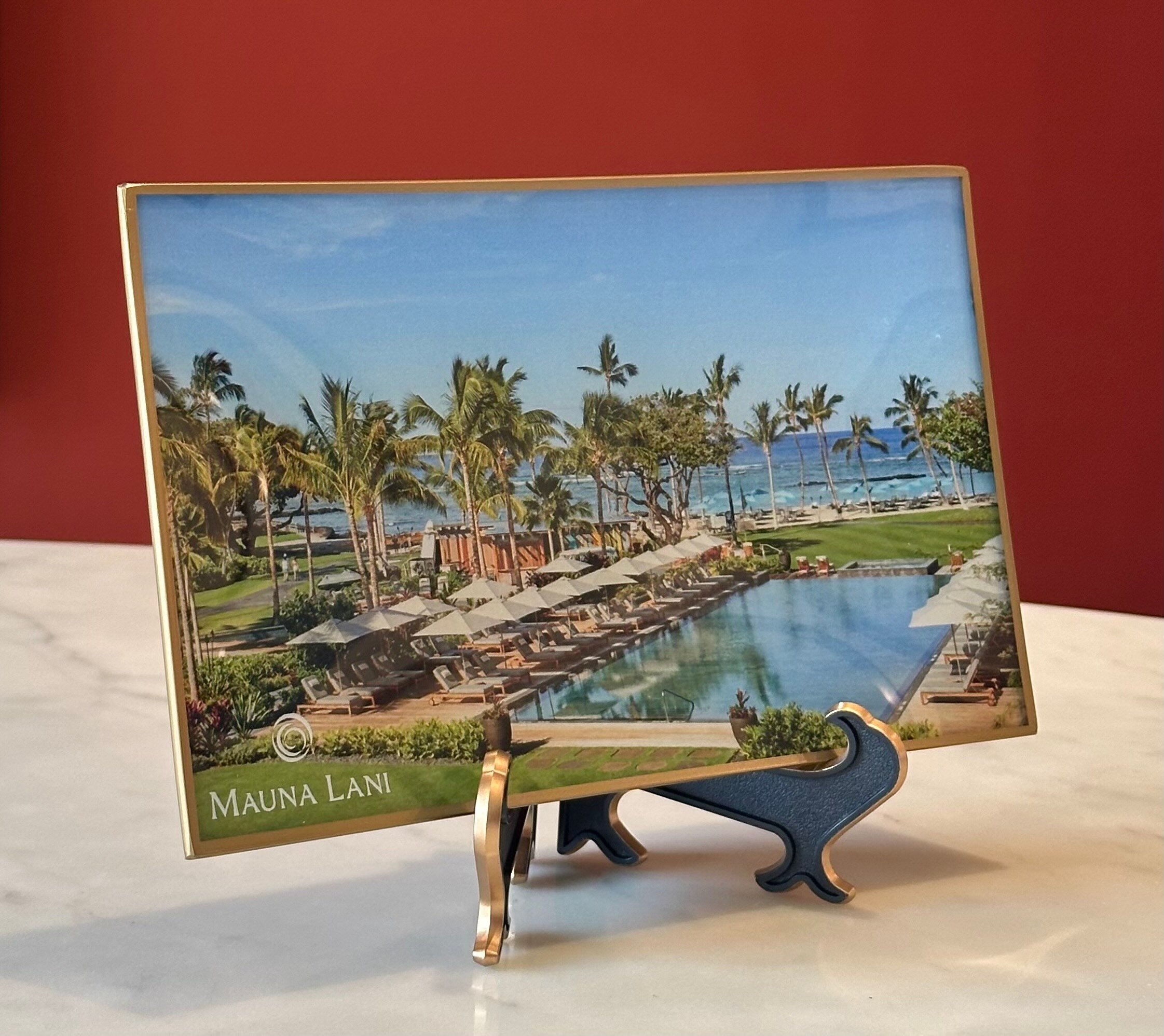 Bespoke Decoupage Glass Plate Created for luxury 5 star resort