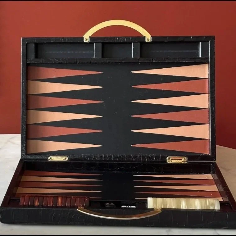 Italian Handmade Leather Backgammon Sets