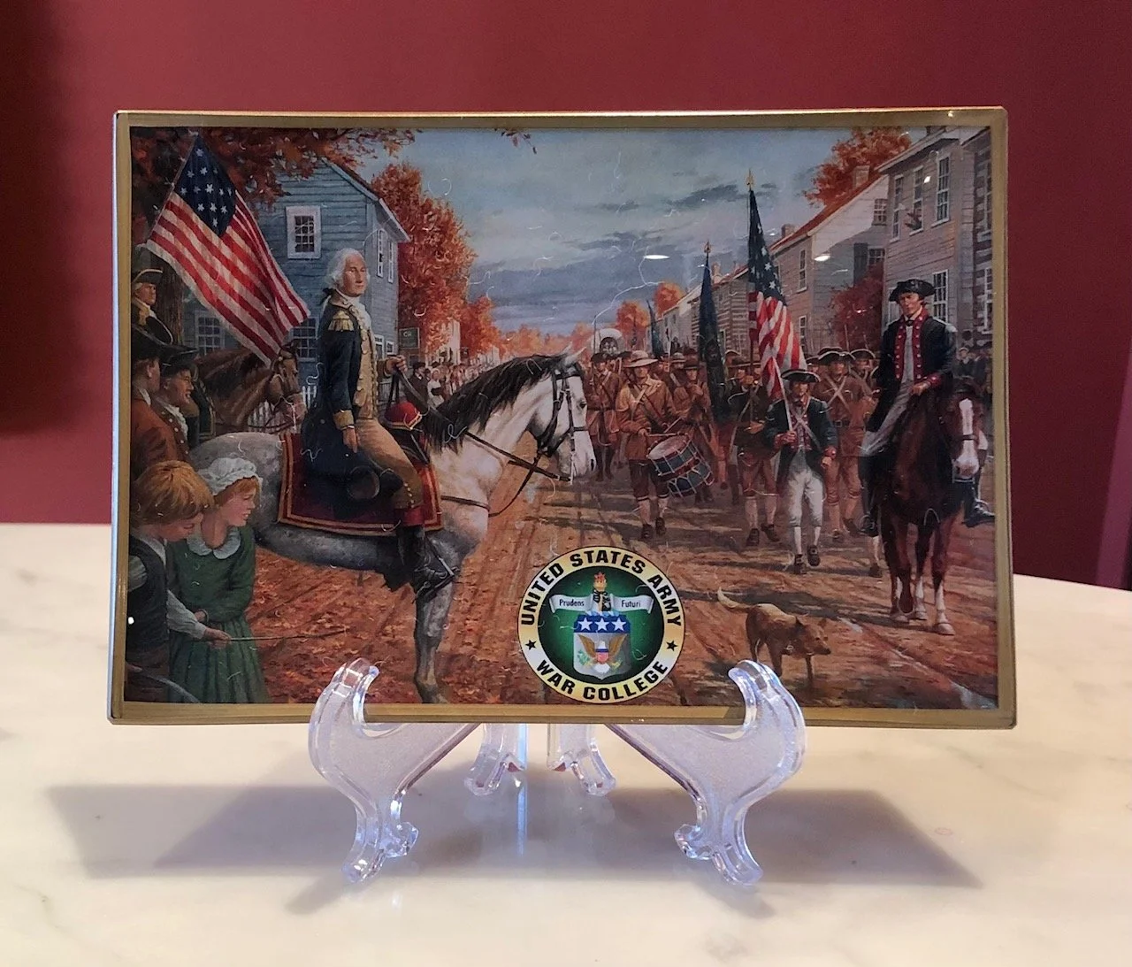 Bespoke United States Army War College Decoupage Plate