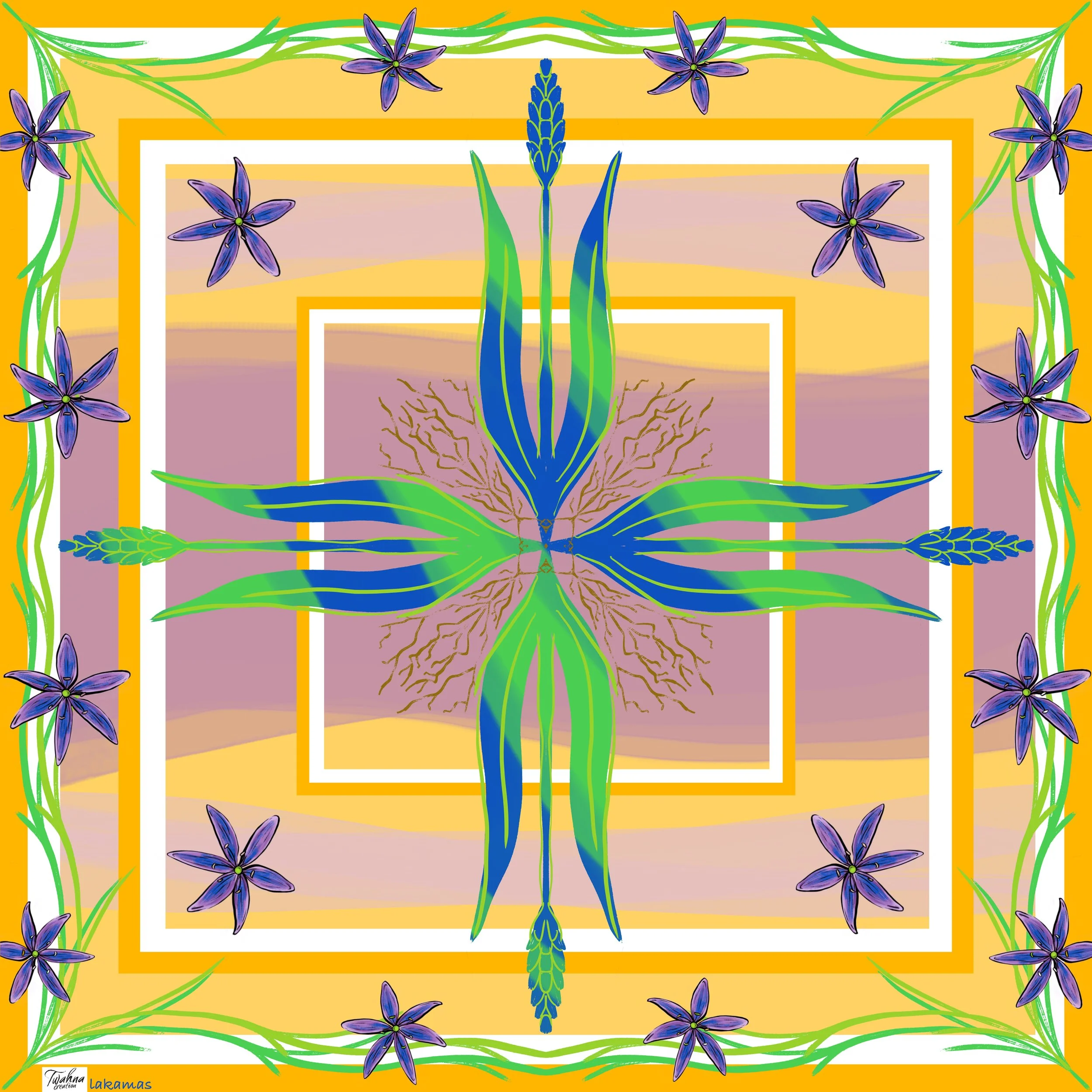 Lakamas Roots Silk Scarf