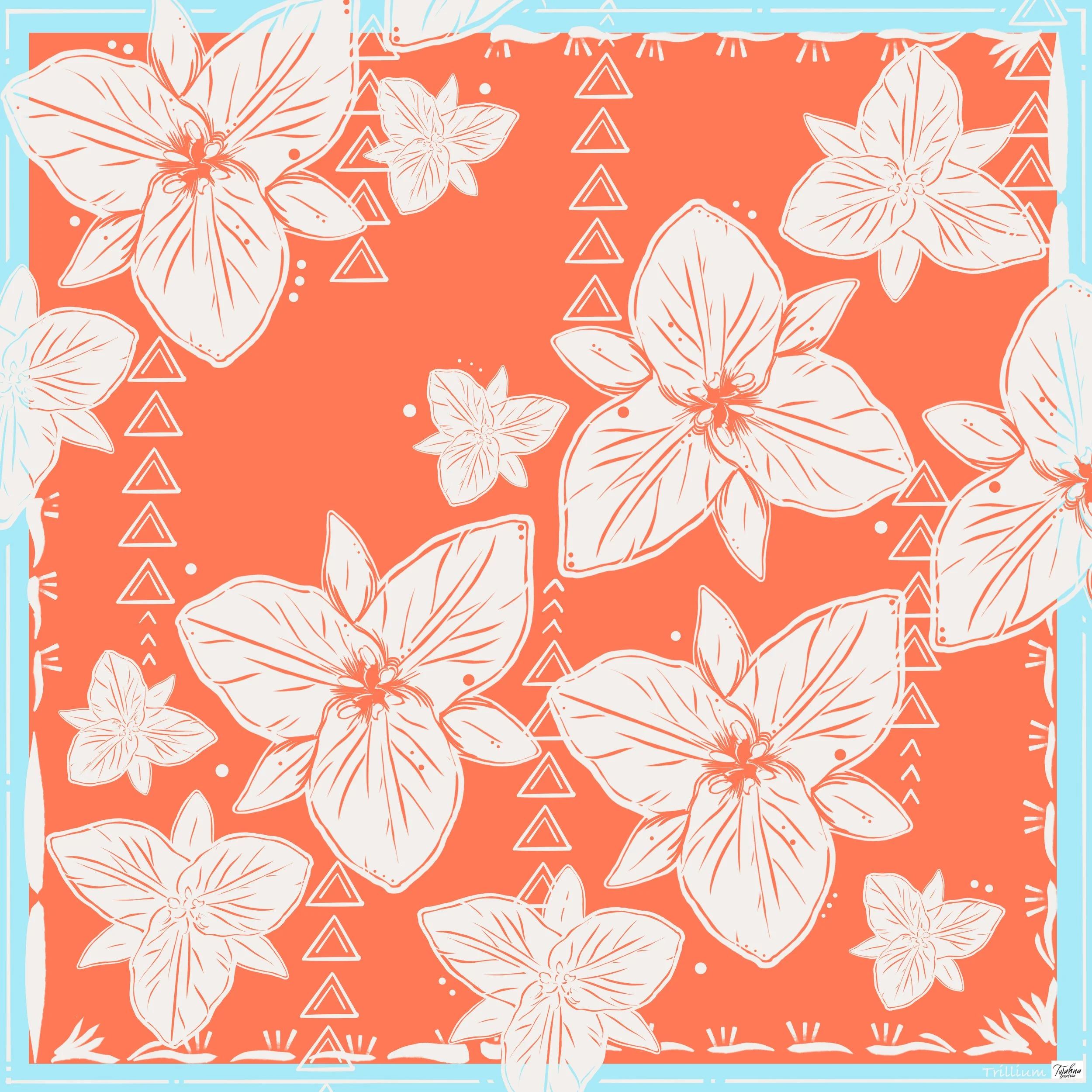 Trillium Rising Silk Scarf