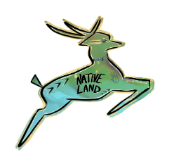 Stag Native Land sticker