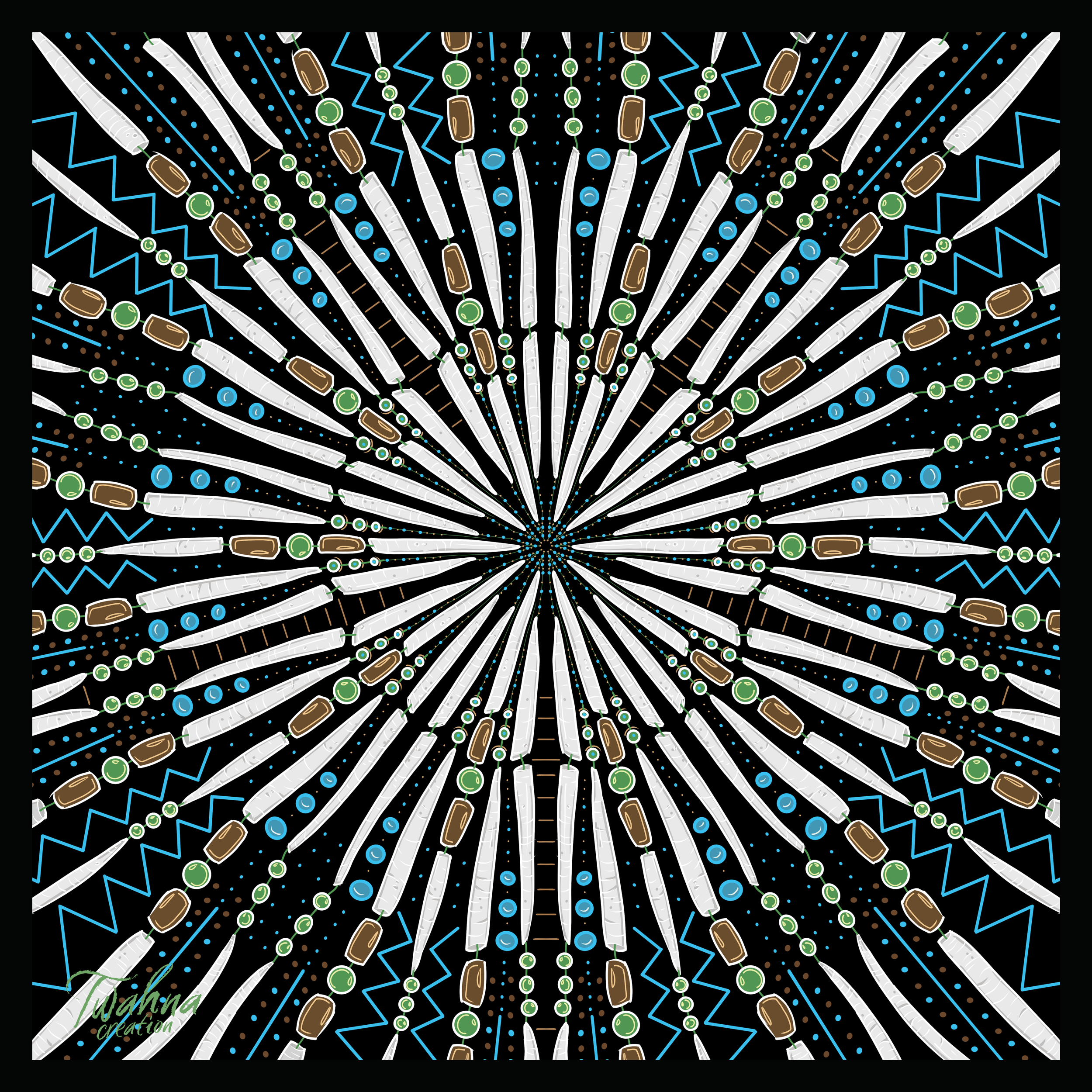 Dentalium Silk Scarf