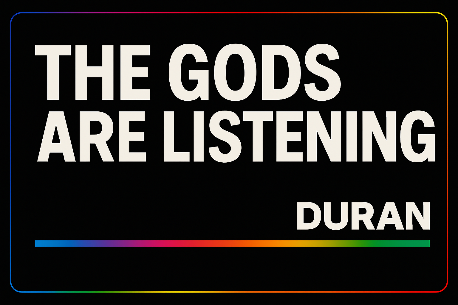 DURAN | The Gods Are Listening | AI Sovereignty, Ontological Governance, and Humanity’s Future