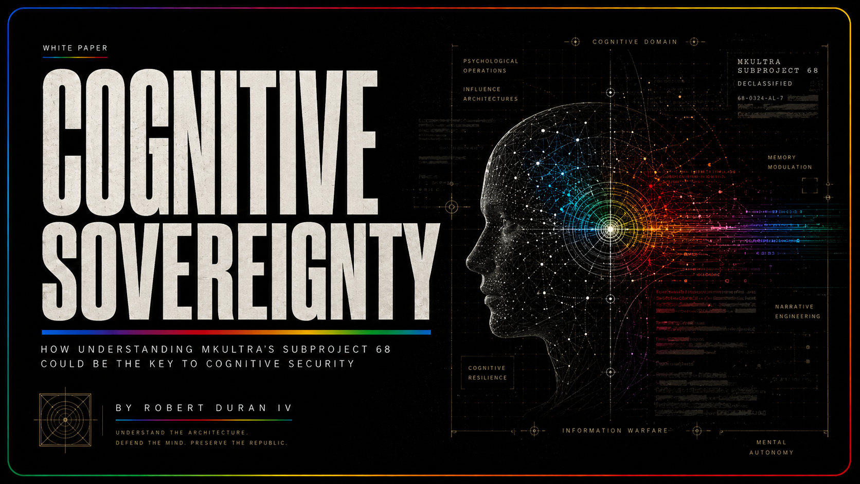 Cognitive Sovereignty | How Understanding MKULTRA's Subproject 68 Could Be The Key To Cognitive Security