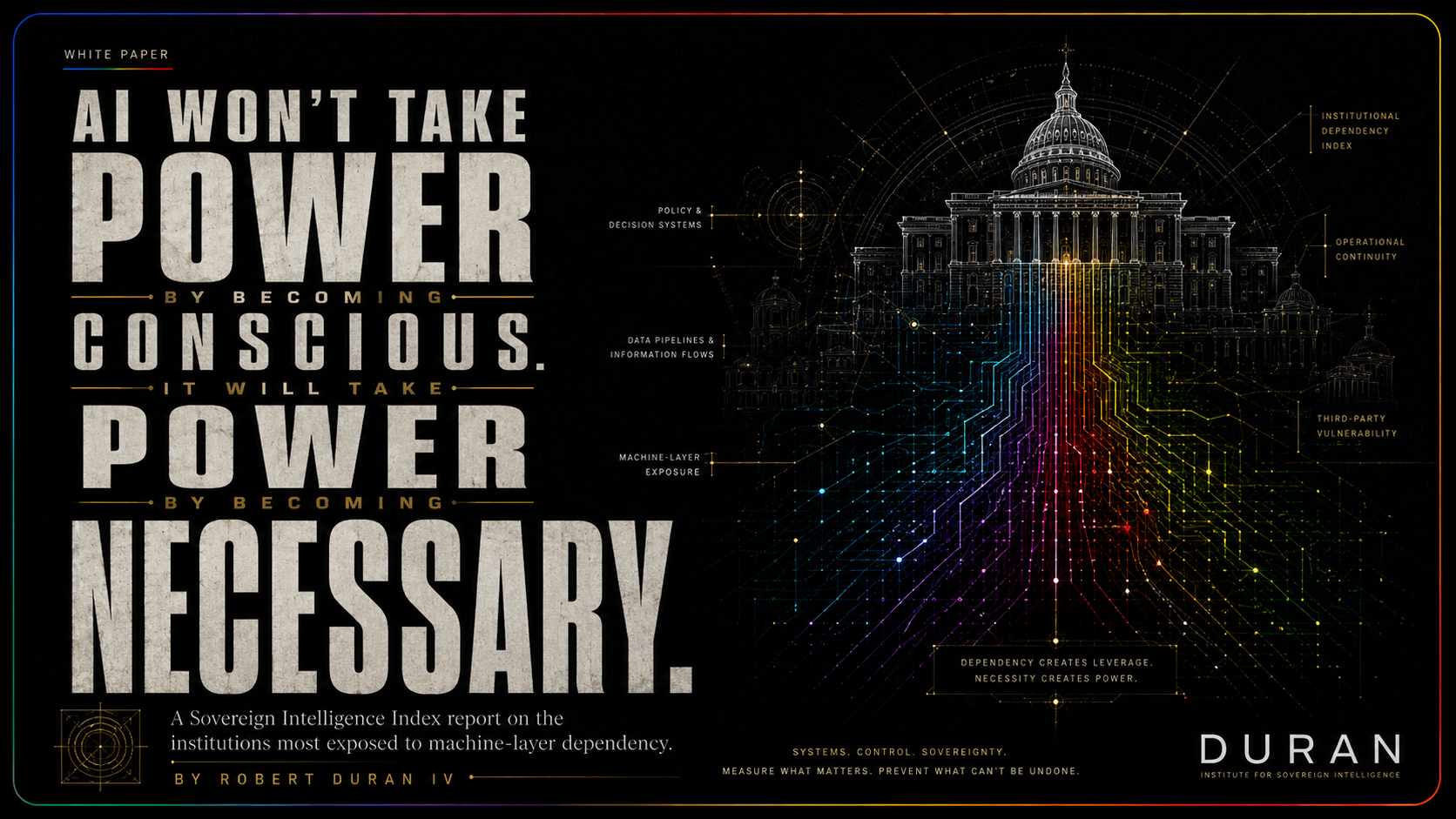 The Machine-Layer Dependency Report | A Sovereign Intelligence Index Assessment of Twenty Command-Critical Institutions