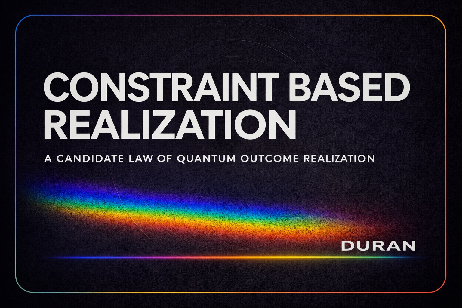 Why Constraint-Based Realization Satisfies the Formal Burdens of a Candidate Physical Law