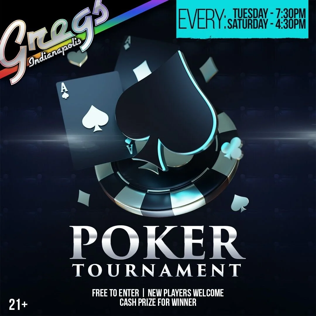 Join us at 7:30pm for Texas Hold'em on Tuesday.

No cost to enter. New players welcome!