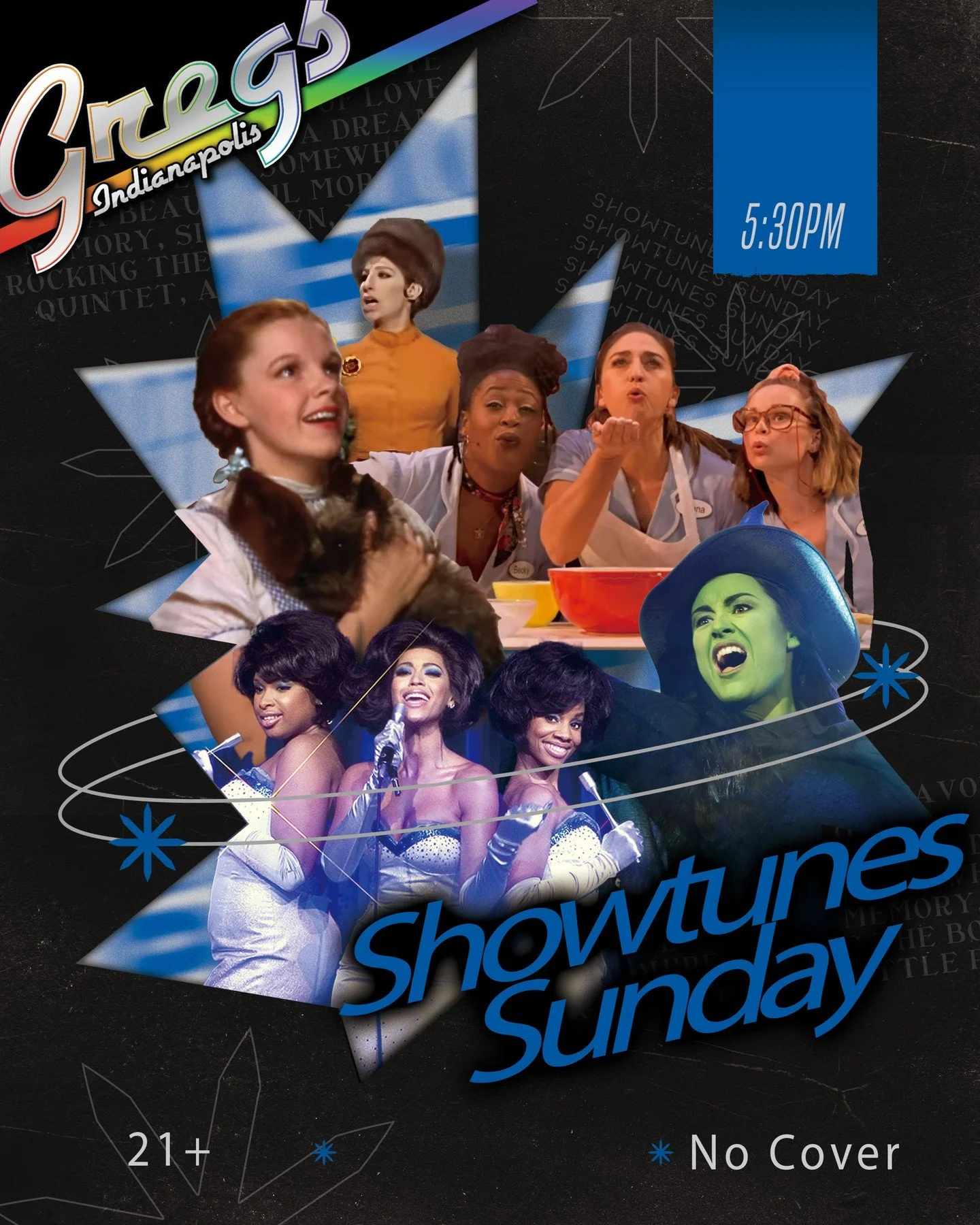 Catch Showtunes Sunday each Sunday. 

Featuring some of your favorite showtunes, from 5:30pm to 11:00pm!