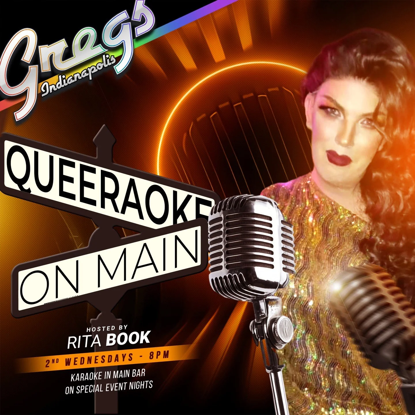 A'keria C. Davenport in the showroom means Rita Book hosts Queeraoke on Main. 

Join us tonight, at 8:00pm.
