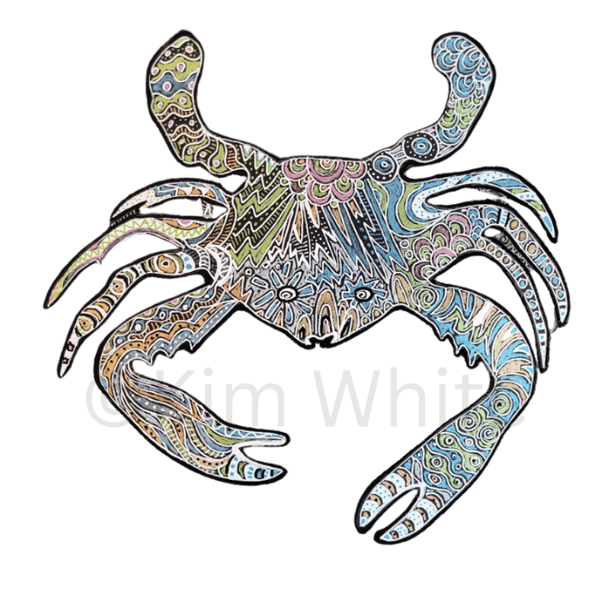 Crabby. Ink and digital media. 8" x 10". 2022