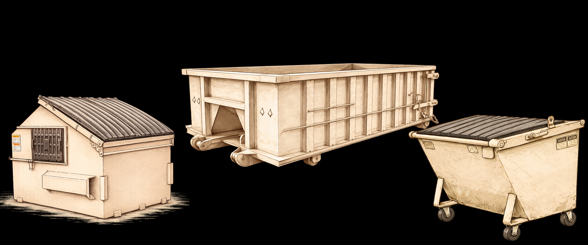 Commercial dumpsters and roll-off containers by Williams Waste Haulers for businesses and construction in Lewisburg PA