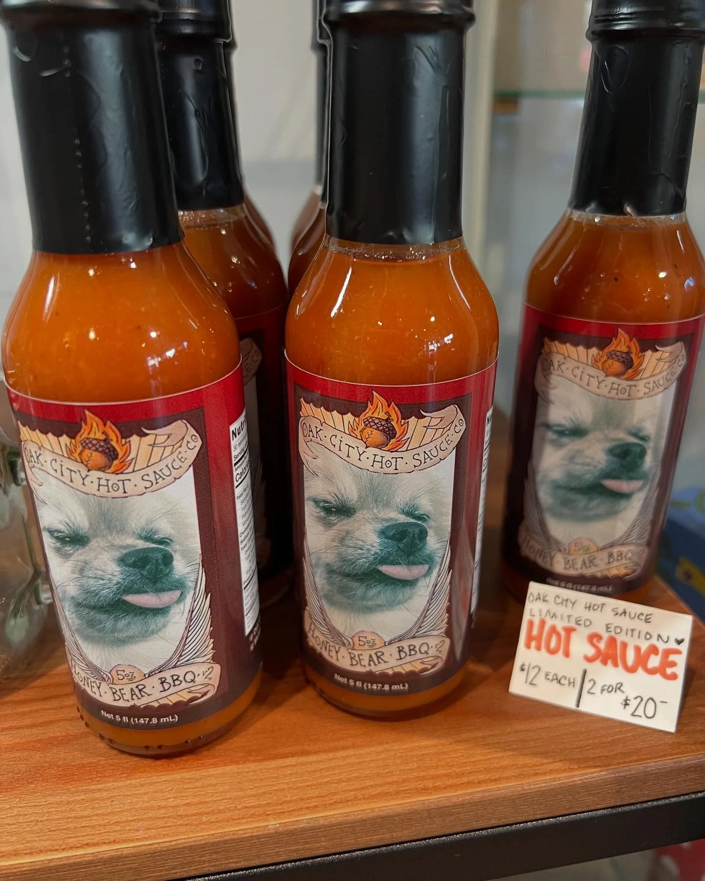 It back! We&rsquo;ve restocked our collab with @munjomunjo for both the mild and hot honey bear bbq sauce! Head on over and check them out!