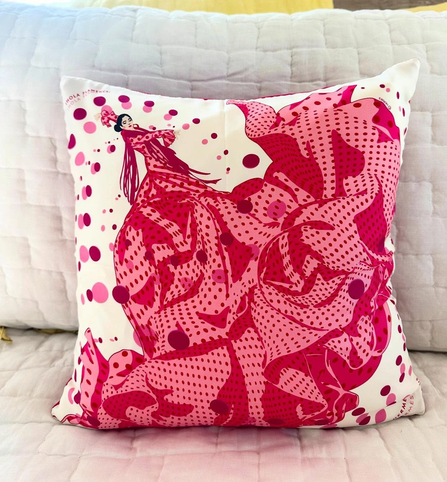 Hola Flamenco 💃🏻💃🏻💃🏻 obsessed with this cutie flamenco dancer by Hermes ! Perfect size for a chair, a crib or maybe even a boat! Shes adorable 💗🪩🕺🏼