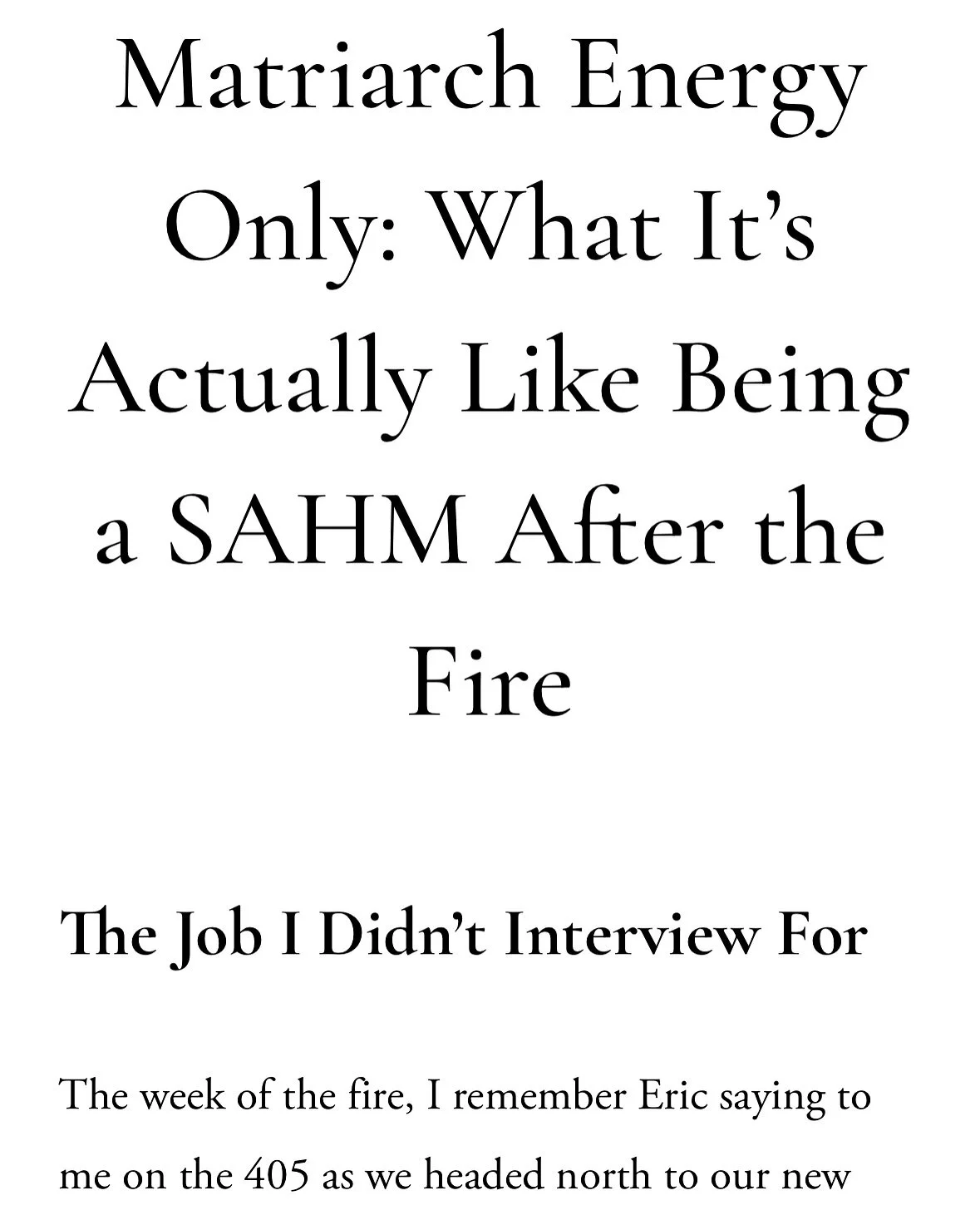 One of my best friends texted me: 💬
&ldquo;People need to hear what it&rsquo;s like for moms who had to evacuate&mdash;and how it&rsquo;s affected your ability to work when you can&rsquo;t do your job remotely. You&rsquo;ve taken on a whole new role