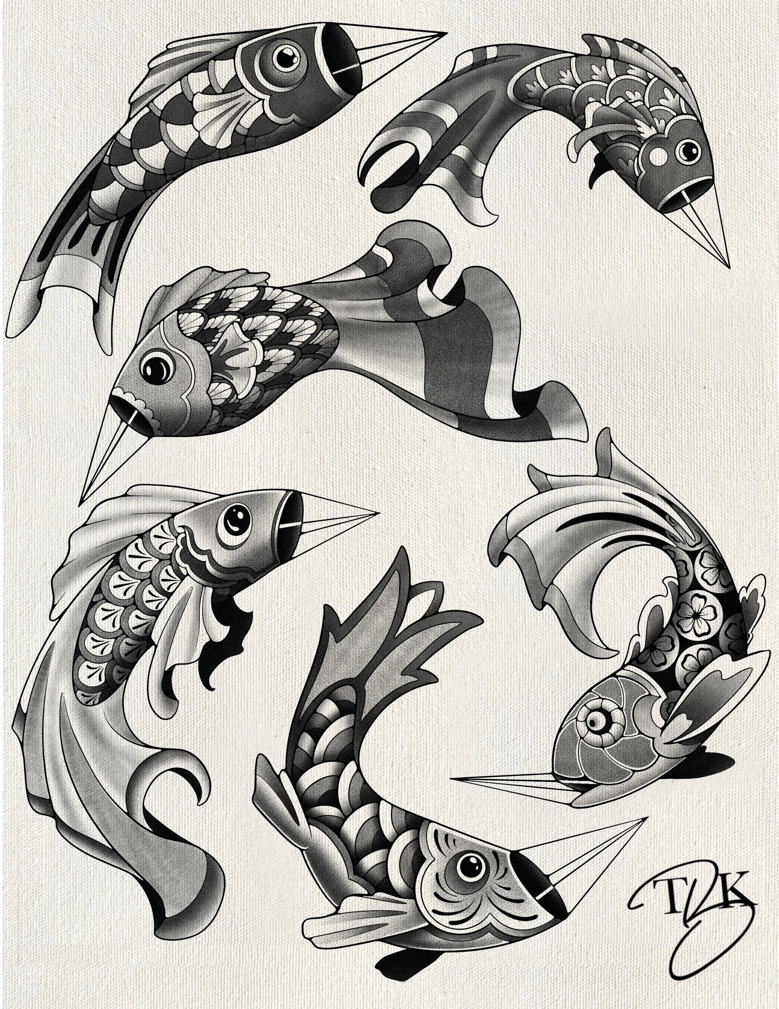 Kite Fish (Black & Grey)