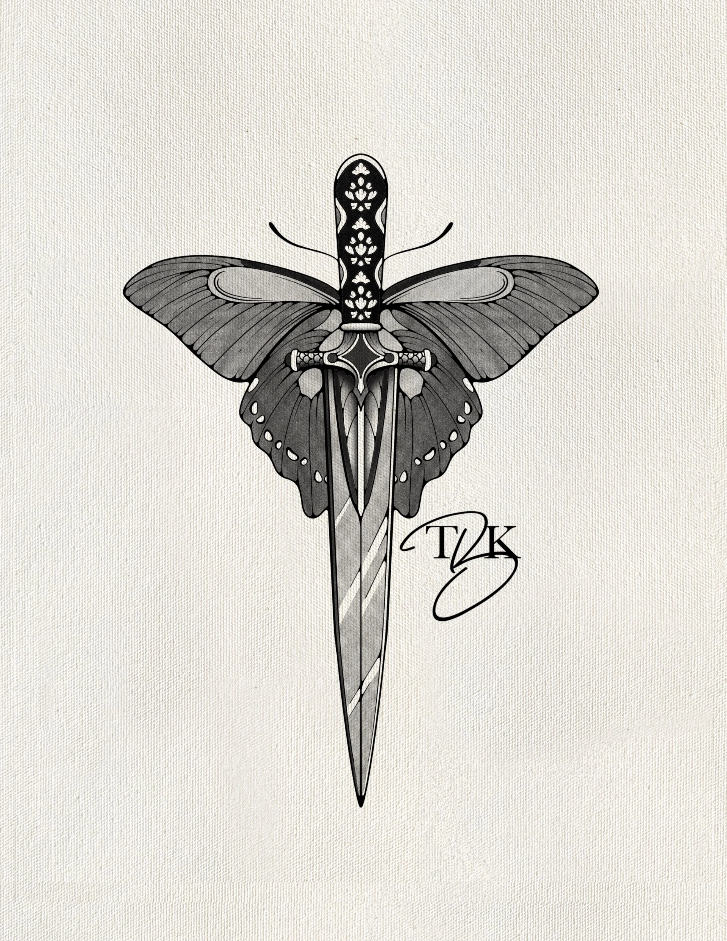Delicate & knife edged (Black & Grey)